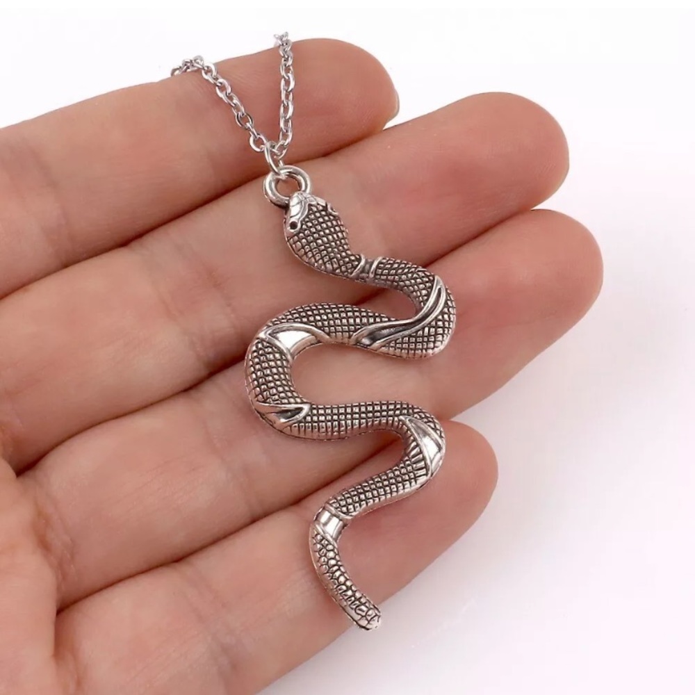 Black and silver Snake 🐍 Necklace with Chain